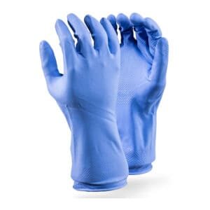 Gloves, Rubber Household blue