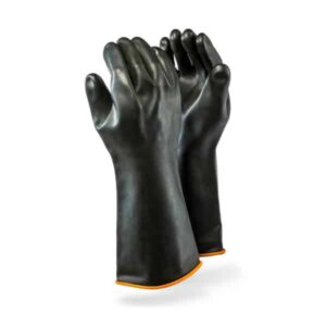 Gloves, Black Smooth palm rubber 40 cm. H1