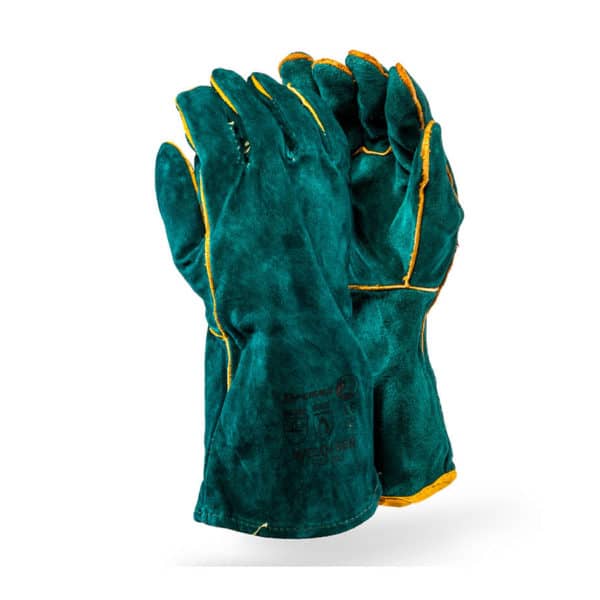 Gloves, Superior Lined welding, green 20 cm.