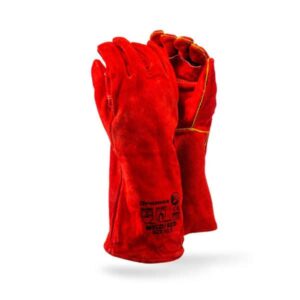 Gloves, Premium Leather welding Red.