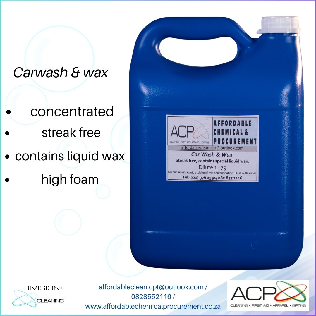 Wash & Wax liquid, 25 litre.