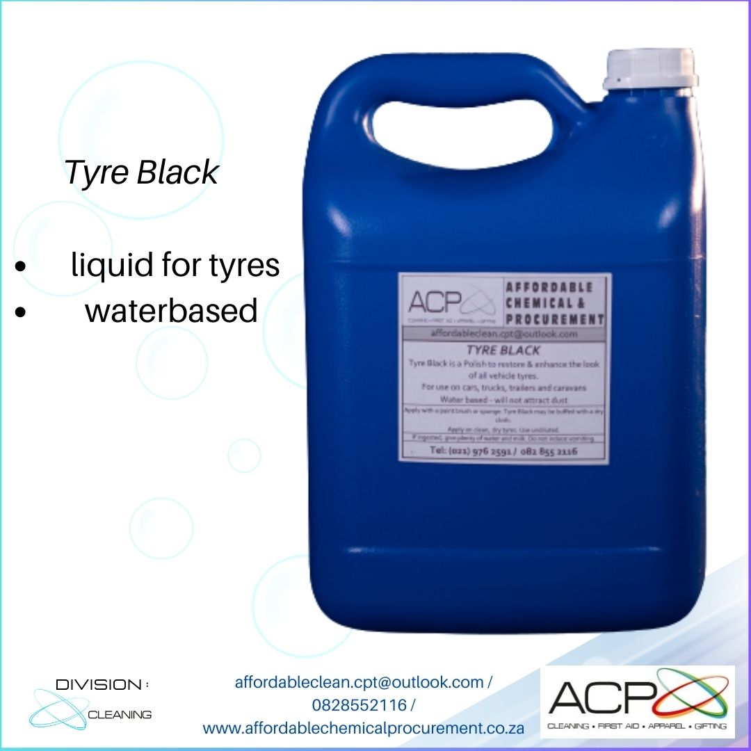 Tyre Black Liquid, 5 litre.