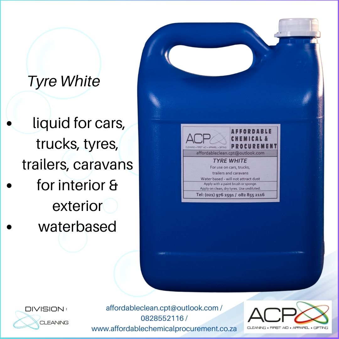 Tyre White liquid, 5 litre.