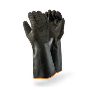 Glove, Black Rough palm rubber 40 cm. H2